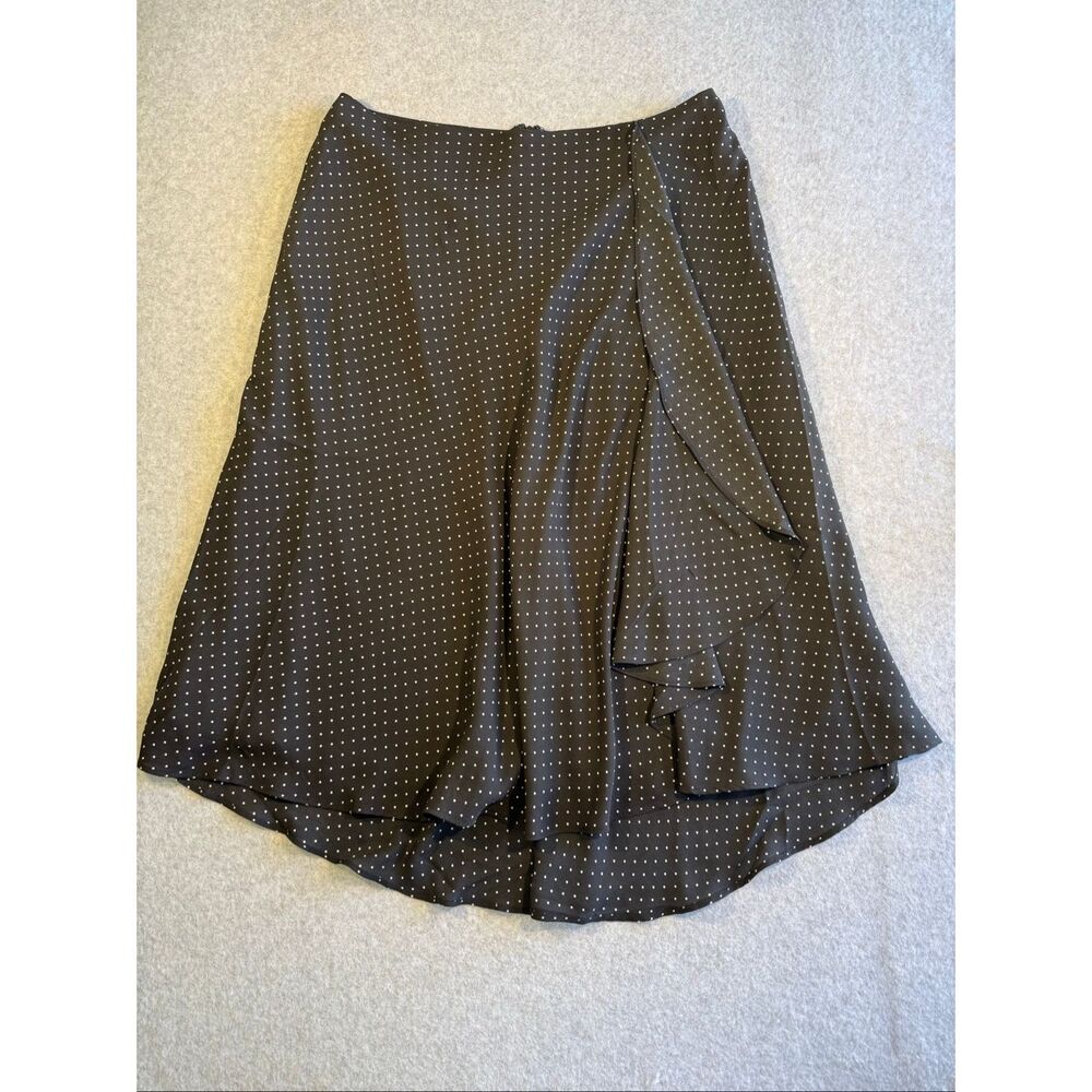 Talbots polkadot midi asymmetrical flowy skirt 10
